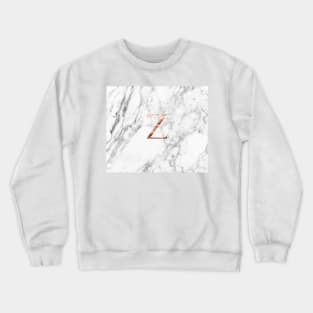 Monogram rose gold marble Z Crewneck Sweatshirt